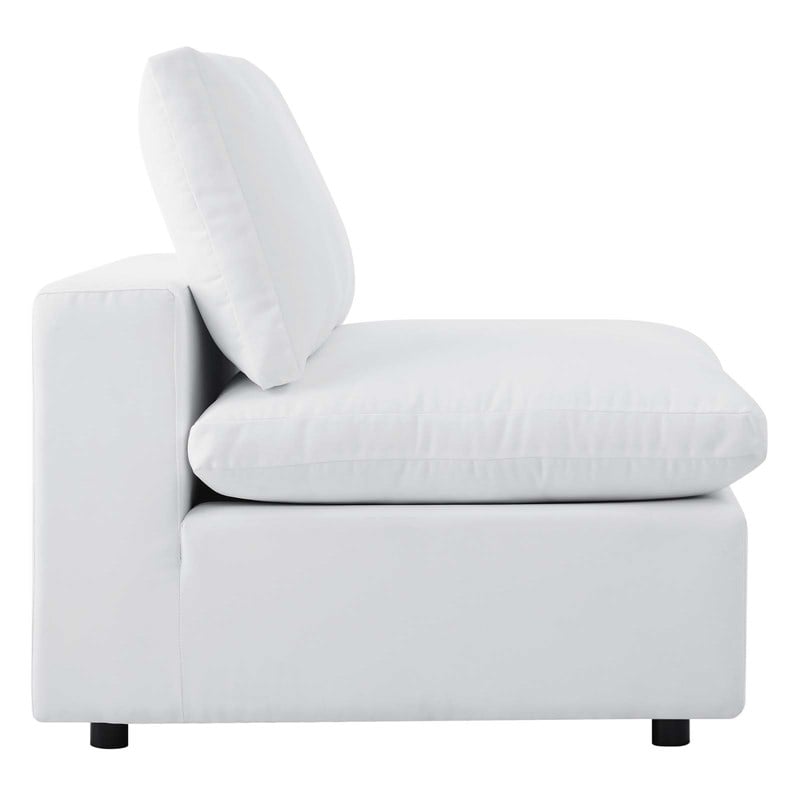 Afuera Living Water Resistant Outdoor Sofa in White Aluminum Frame