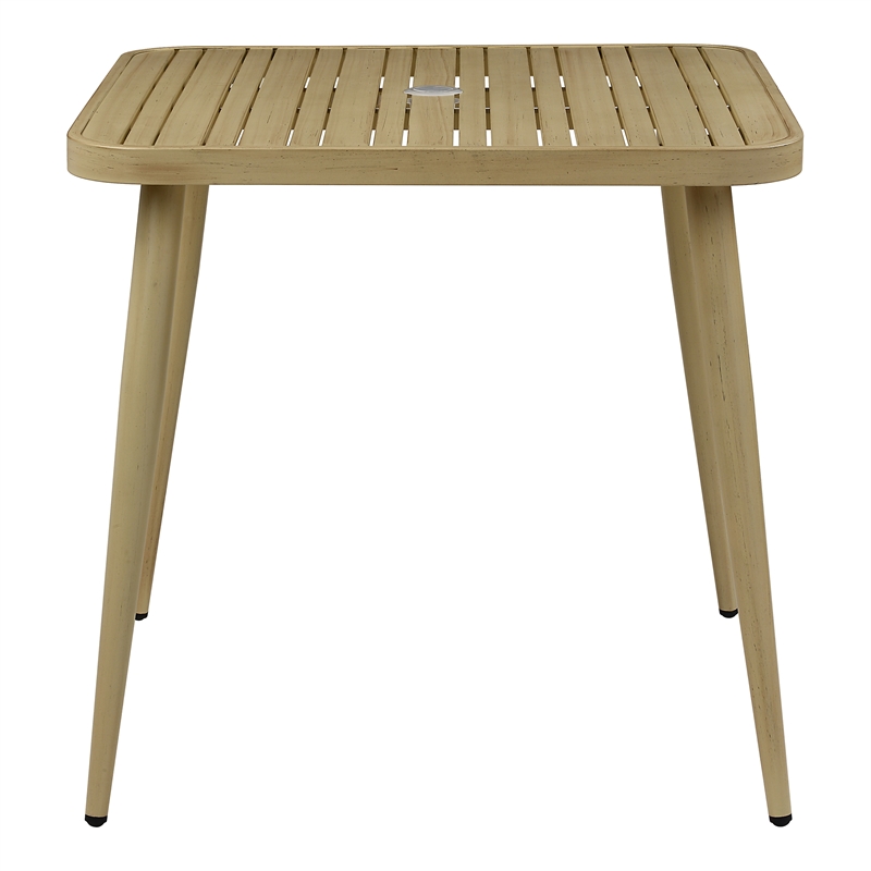 Afuera Living Aluminum Patio Dining Table with Umbrella Opening