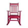 Afuera Living All-Weather Resin Porch Rocker with High Back in Red Finish