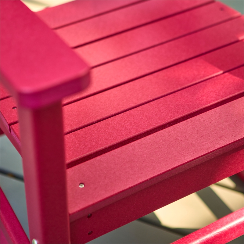 Afuera Living All-Weather Resin Porch Rocker with High Back in Red Finish