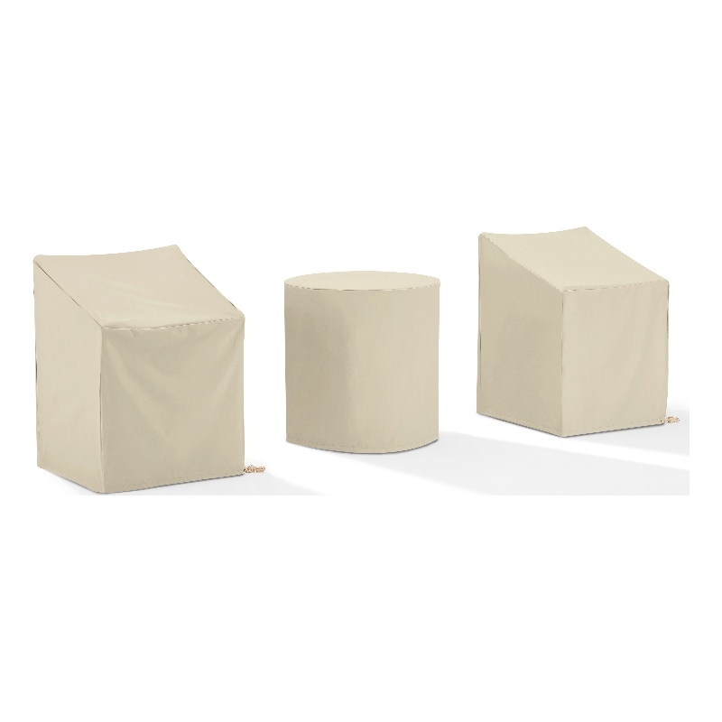 Afuera Living Vinyl Bistro Outdoor Cover 3PC Set in Tan