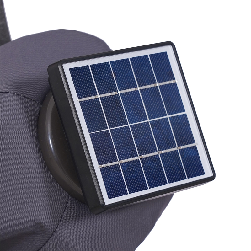 Afuera Living Aluminum LED Red Double Top Square Umbrella with Solar Panel