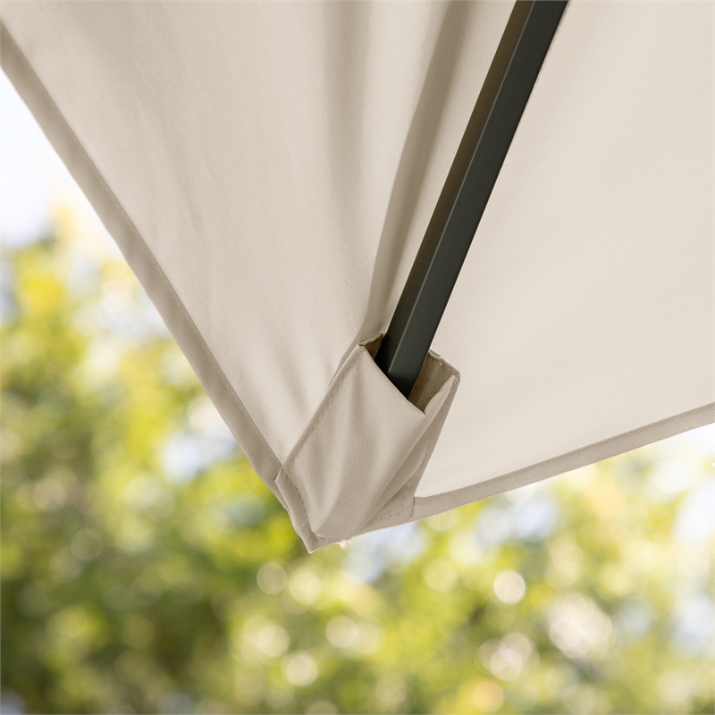 Afuera Living 8' Square Double Top Outdoor Umbrella in Beige
