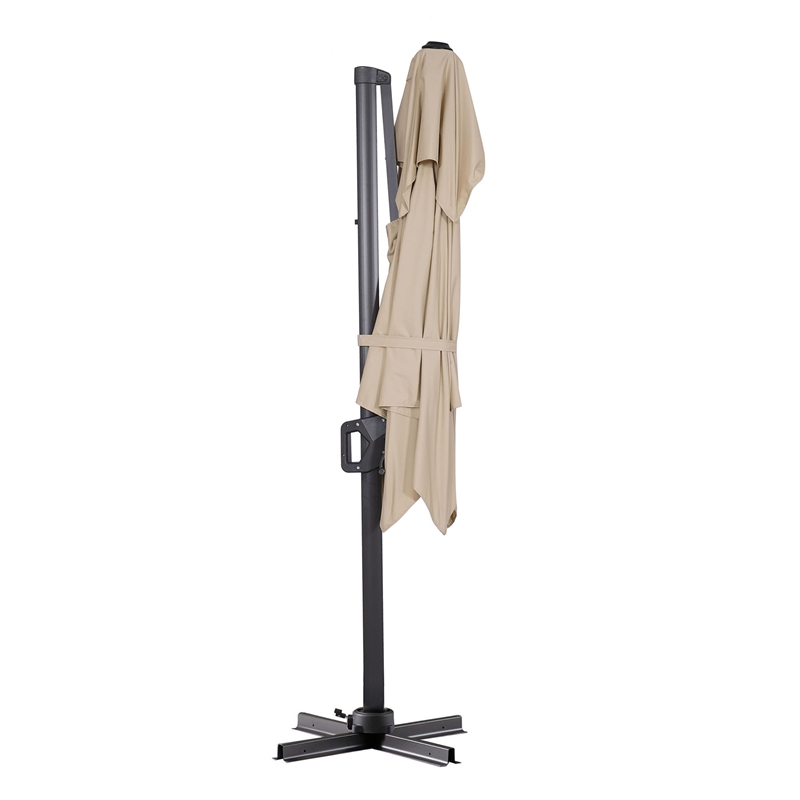 Afuera Living 8' Square Double Top Outdoor Umbrella in Beige