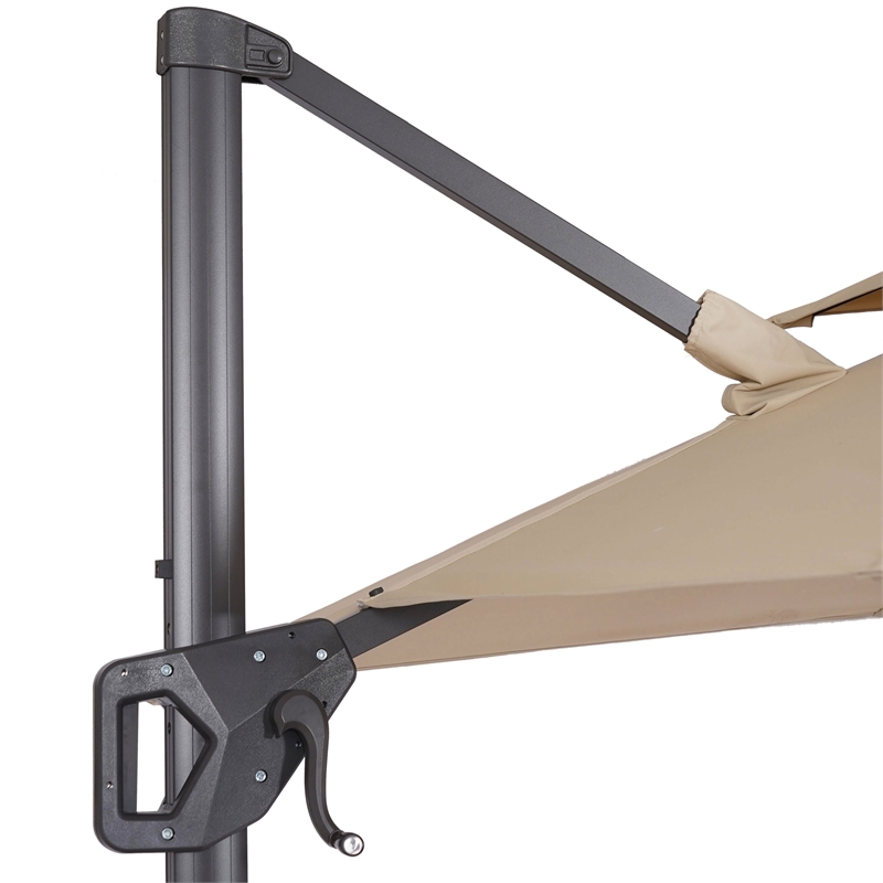 Afuera Living 8' Square Double Top Outdoor Umbrella in Beige