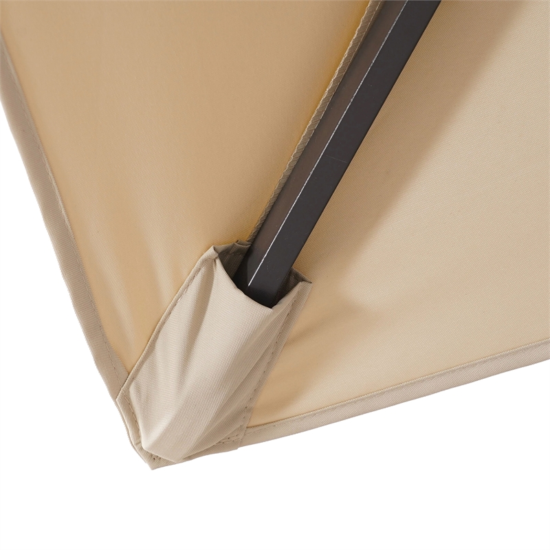 Afuera Living 8' Square Double Top Outdoor Umbrella in Beige
