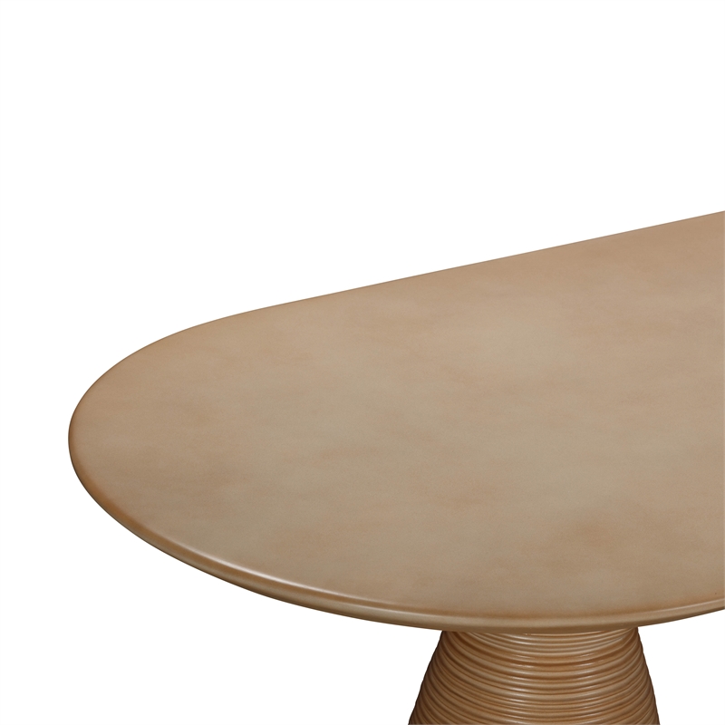 Afuera Living Oval Concrete Dining Table in Terracotta for Indoor/Outdoor Use