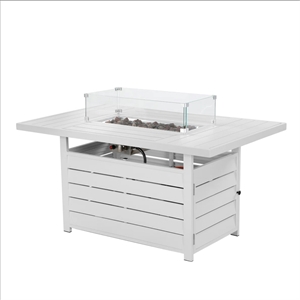 Afuera Living 54.3&quot Outdoor Patio Aluminum Fire Pit Table - CSA Certified