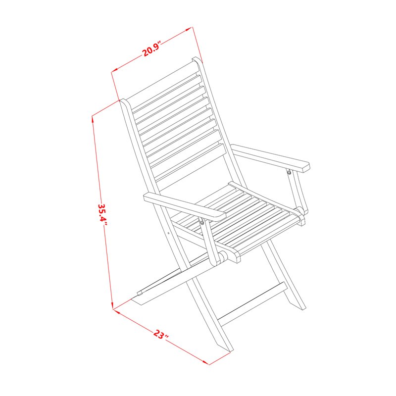 Afuera Living 7-Piece Wood Patio Furniture Set in Natural Oil Finish