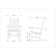 Afuera Living All-Weather Resin Porch Rocker in Black