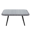 Afuera Living Square Rattan Outdoor Patio Coffee Table in Gray