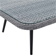 Afuera Living Square Rattan Outdoor Patio Coffee Table in Gray