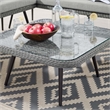 Afuera Living Square Rattan Outdoor Patio Coffee Table in Gray