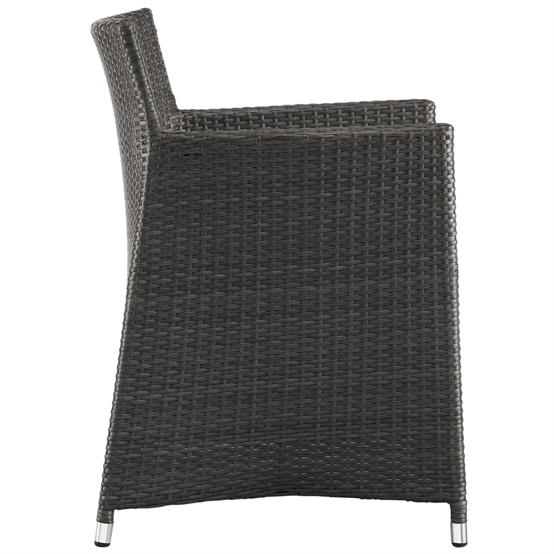 Afuera Living 5-Piece Rattan Patio Dining Set in Brown and White