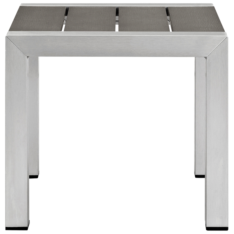 Afuera Living 3-Piece Aluminum Patio Sectional Set in Silver and Beige