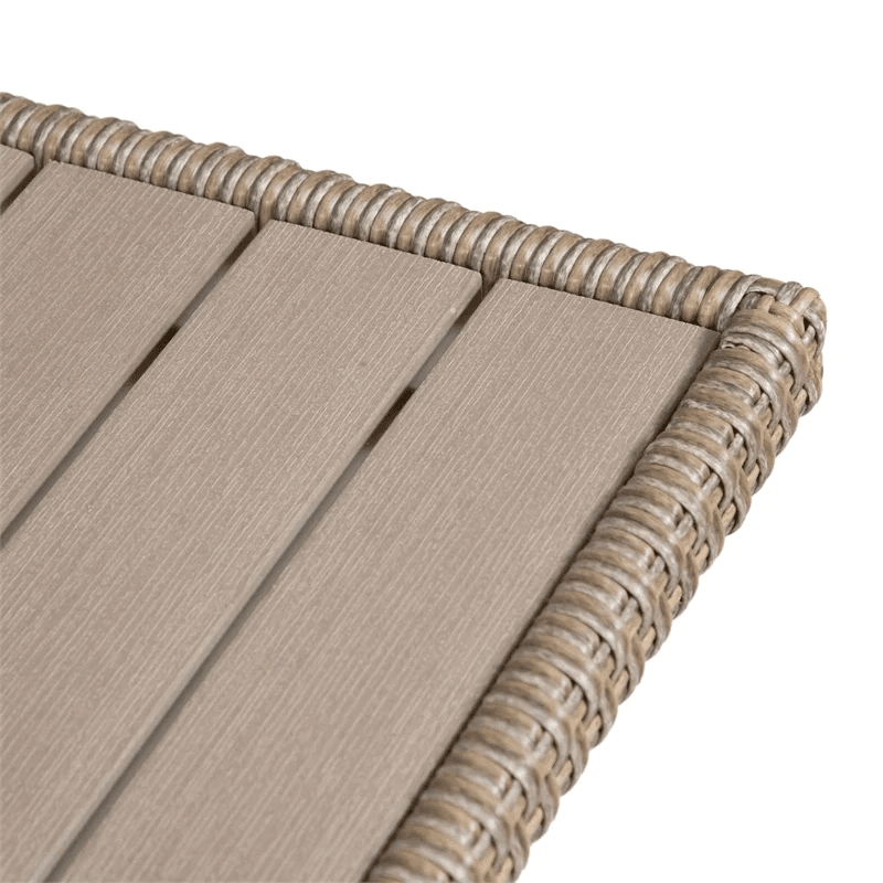 Afuera Living Outdoor Patio Bistro Table in Natural Wicker/Rattan