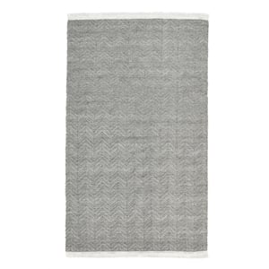 Afuera Living 96 x 120&quot Handwoven Polypropylene Area Rug in Stone Gray