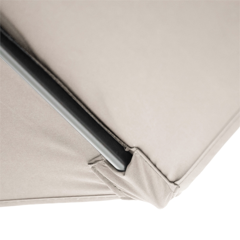 Afuera Living 9' Outdoor Patio Umbrella in Beige with Steel Frame