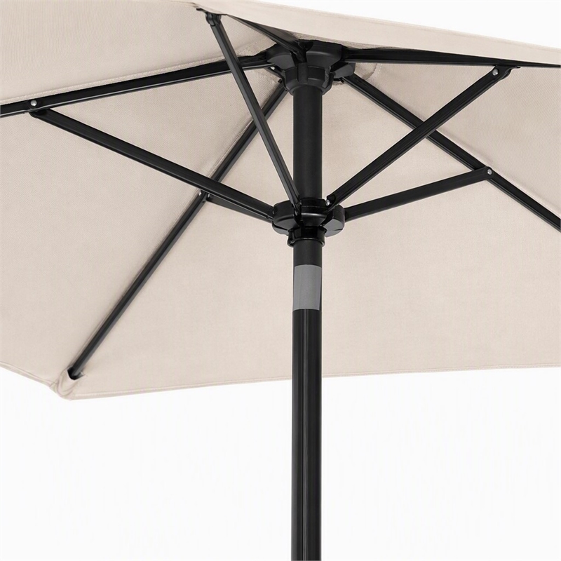 Afuera Living 9' Outdoor Patio Umbrella in Beige with Steel Frame
