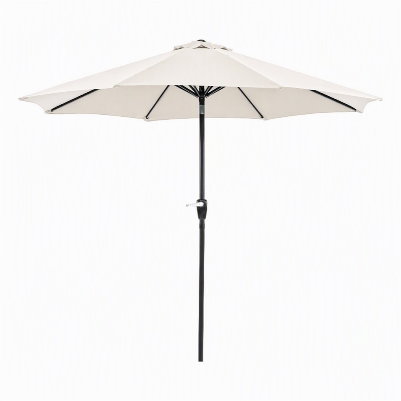 Afuera Living 9' Outdoor Patio Umbrella in Beige with Steel Frame