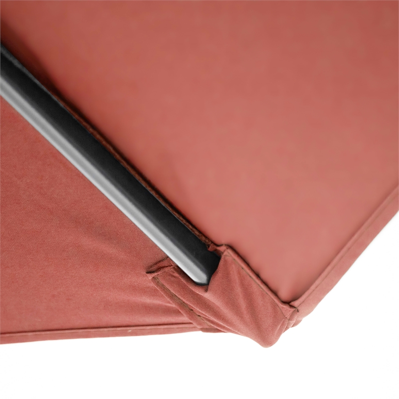 Afuera Living 9' Outdoor Patio Umbrella in Sienna Red with Steel Frame