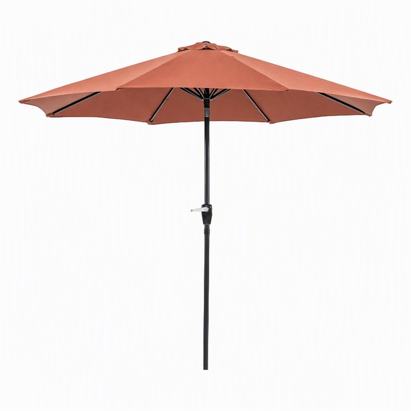 Afuera Living 9' Outdoor Patio Umbrella in Sienna Red with Steel Frame
