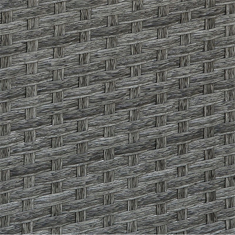 Afuera Living Aluminum and Rattan Patio Loveseat in Grey
