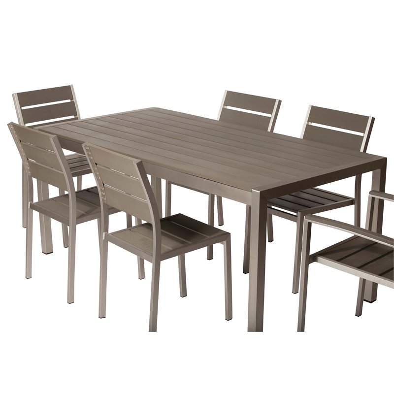 Afuera Living Royal 13-Piece Modern Aluminum Patio Sofa Set in Gray