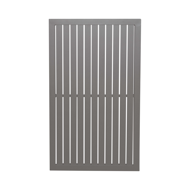 Afuera Living Gray Aluminum Outdoor Cocktail Table with Slat Top