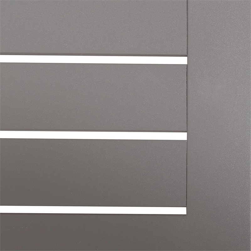 Afuera Living Gray Aluminum Outdoor Cocktail Table with Slat Top