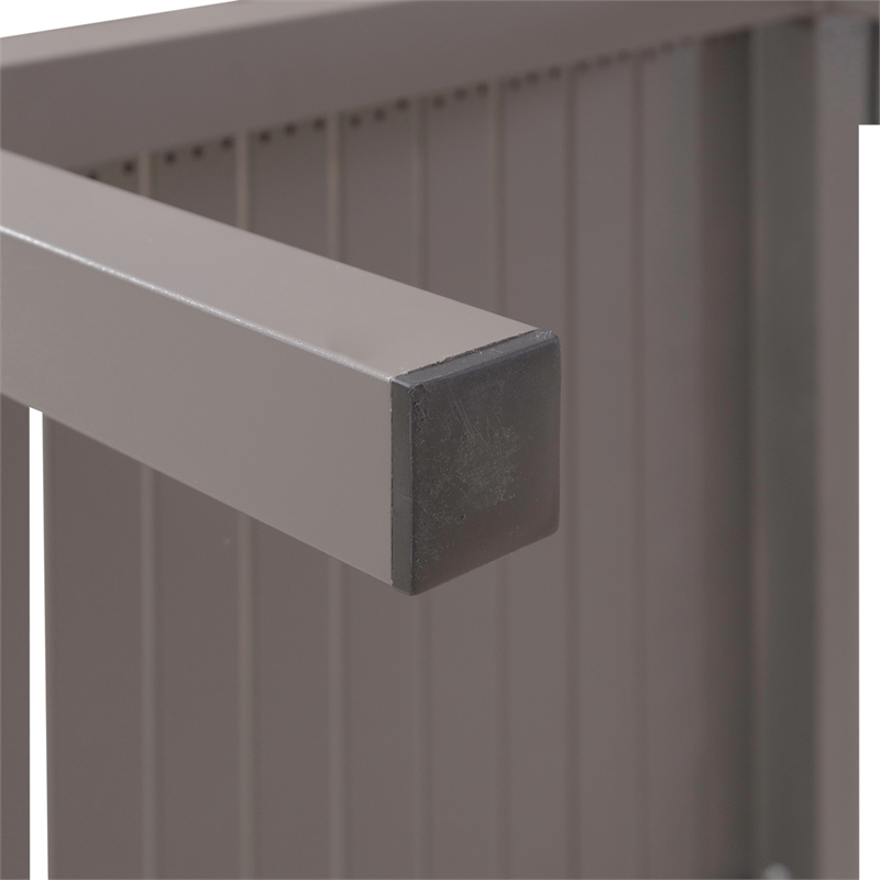 Afuera Living Gray Aluminum Outdoor Cocktail Table with Slat Top