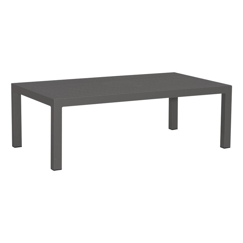 Afuera Living Gray Aluminum Outdoor Cocktail Table with Slat Top