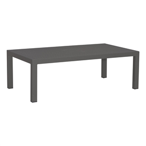 Afuera Living Gray Aluminum Outdoor Cocktail Table with Slat Top