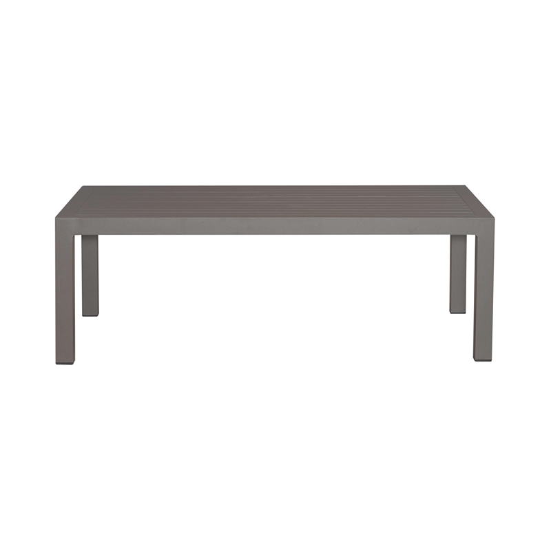 Afuera Living Gray Aluminum Outdoor Cocktail Table with Slat Top
