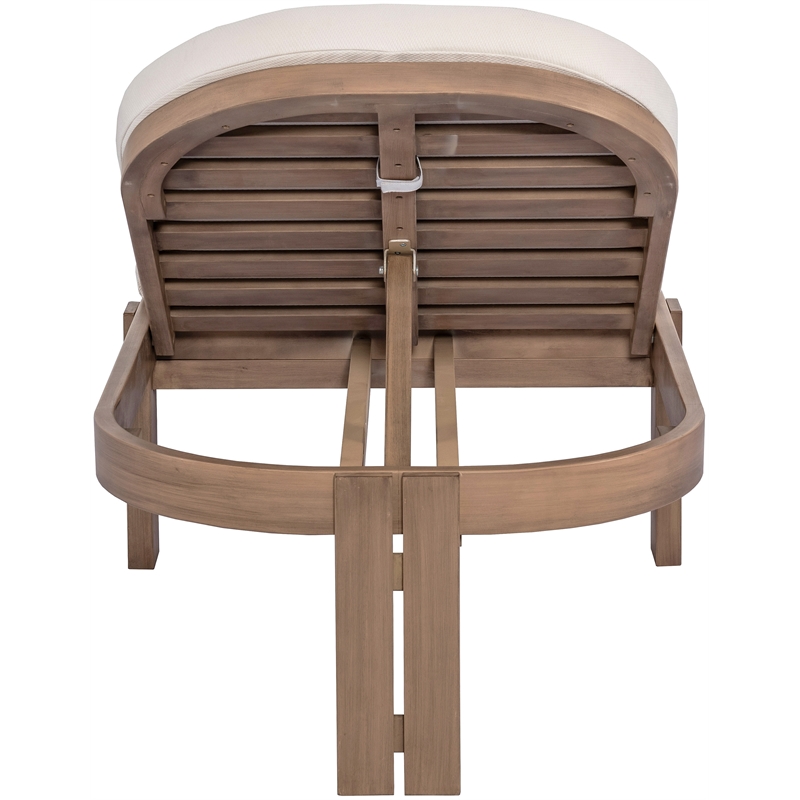 Afuera Living Cream Water Resistant Patio Lounge Chair with Cover