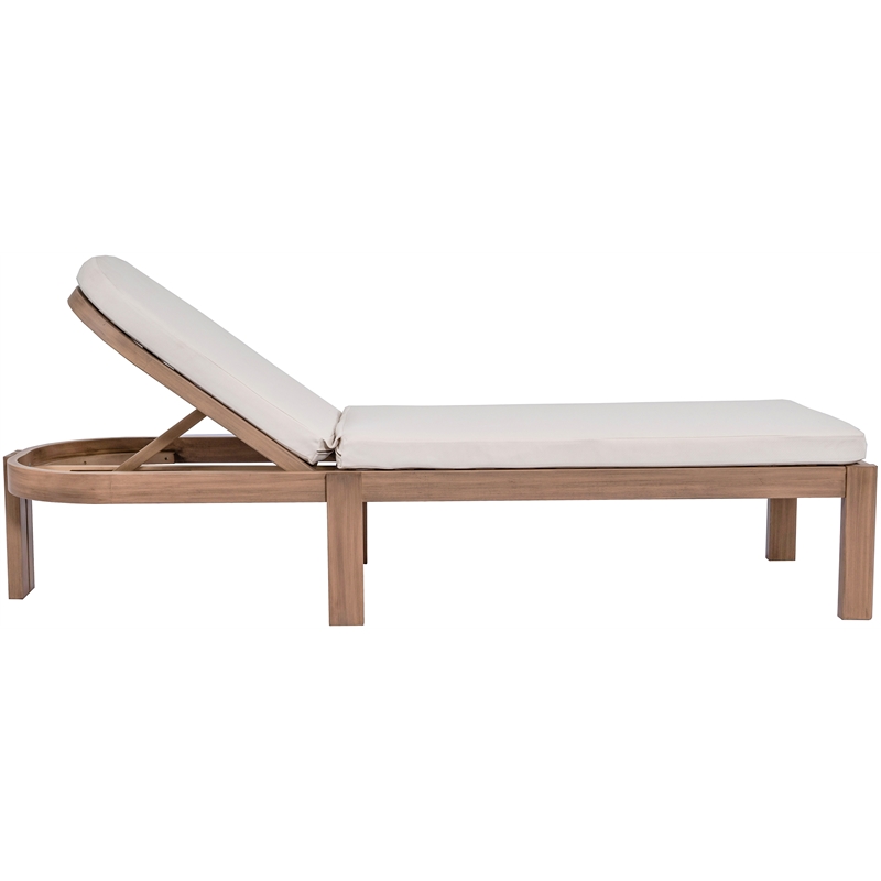 Afuera Living Cream Water Resistant Patio Lounge Chair with Cover