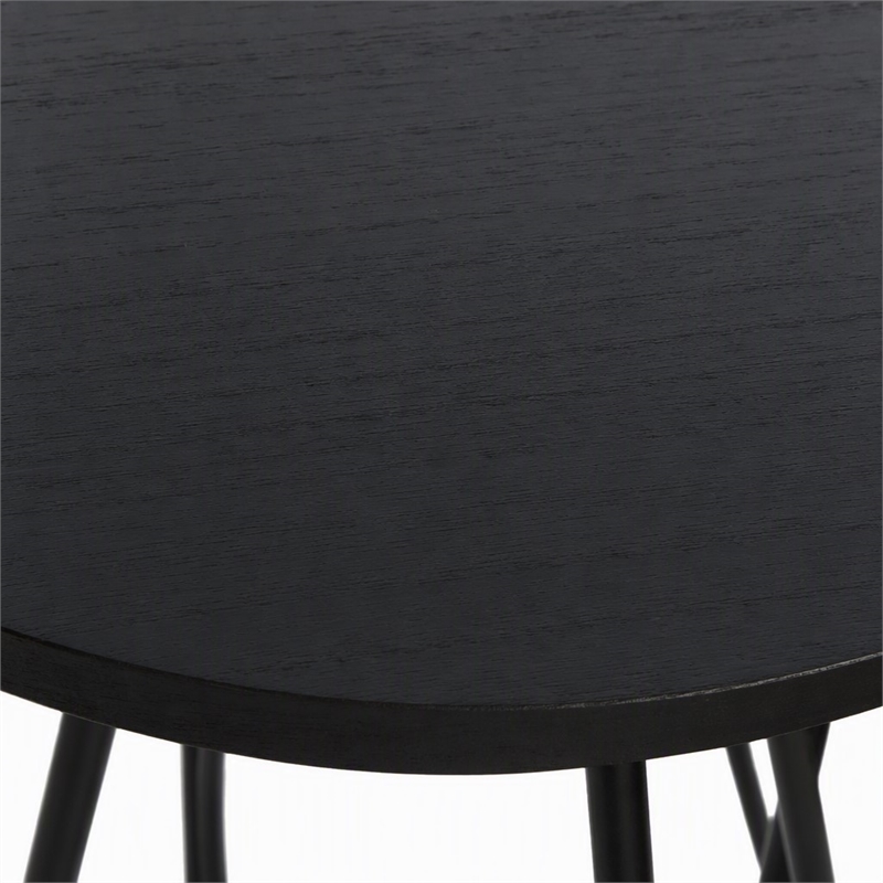 Afuera Living Erin 5-Piece Indoor/Outdoor Fabric Pub Set in Black Finish