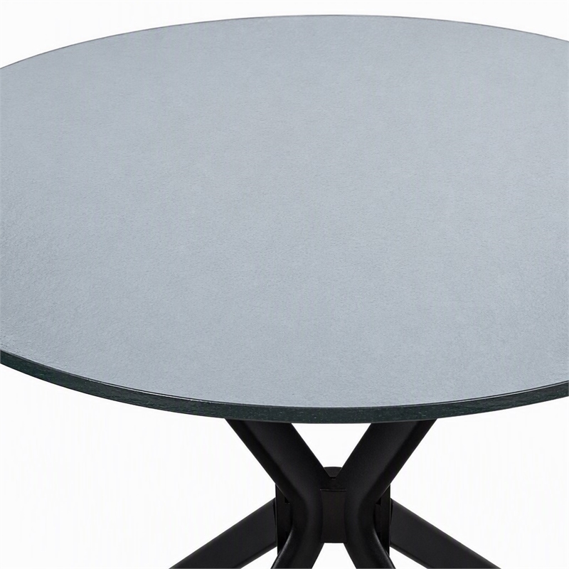 Afuera Living Erin 5-Piece Fabric Indoor/Outdoor Pub Set in Dark Gray Finish
