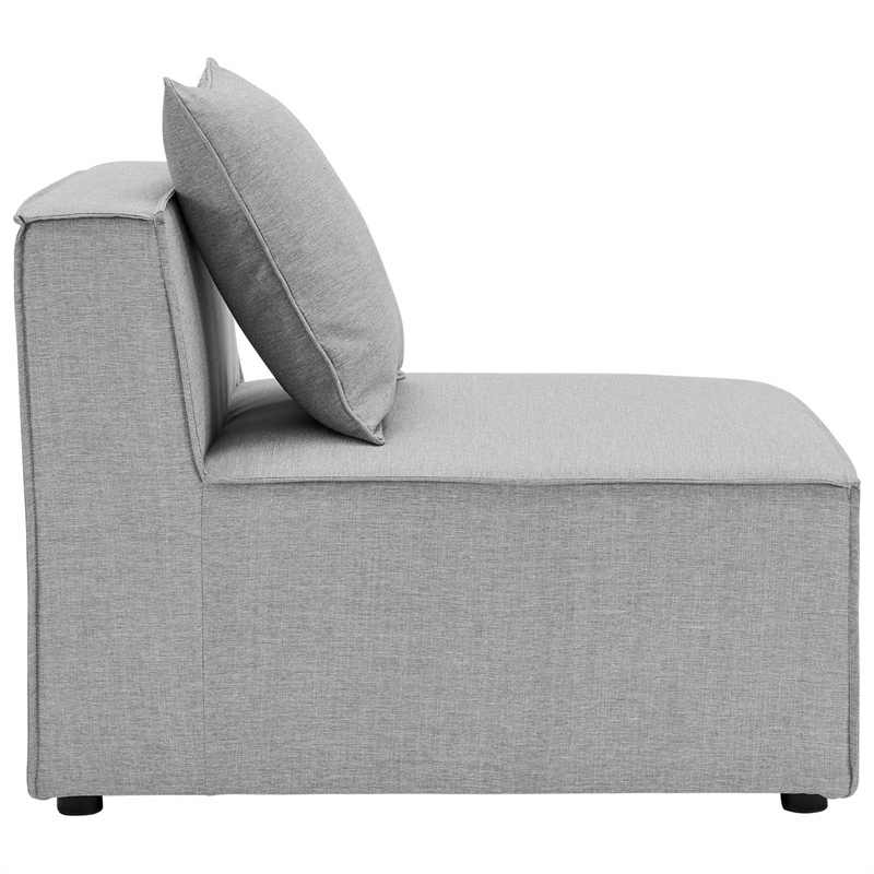 Afuera Living 8-Piece Patio Sectional Sofa with Gray Fabric Upholstery