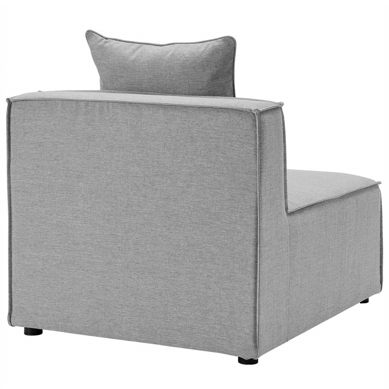 Afuera Living 8-Piece Patio Sectional Sofa with Gray Fabric Upholstery