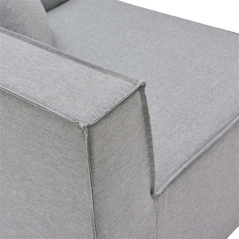 Afuera Living 8-Piece Patio Sectional Sofa with Gray Fabric Upholstery