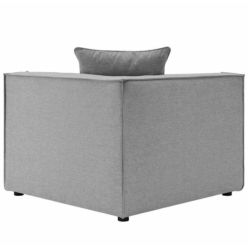 Afuera Living 8-Piece Patio Sectional Sofa with Gray Fabric Upholstery