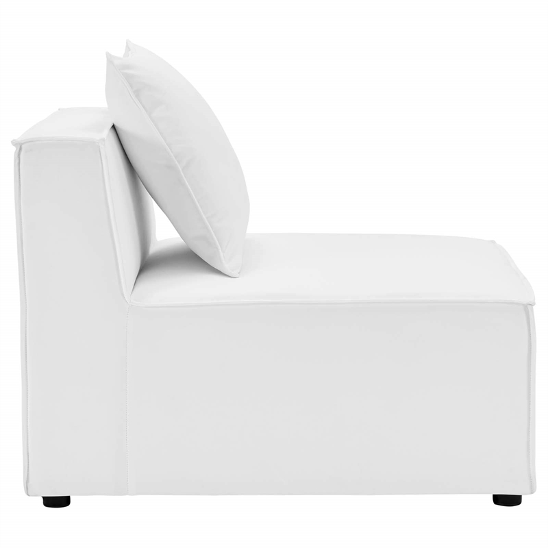 Afuera Living 10-Piece Outdoor Patio Sectional Sofa in White Fabric