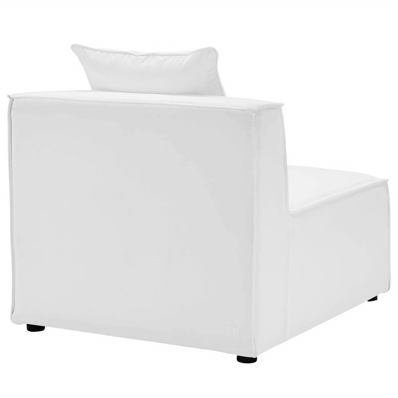 Afuera Living 10-Piece Outdoor Patio Sectional Sofa in White Fabric