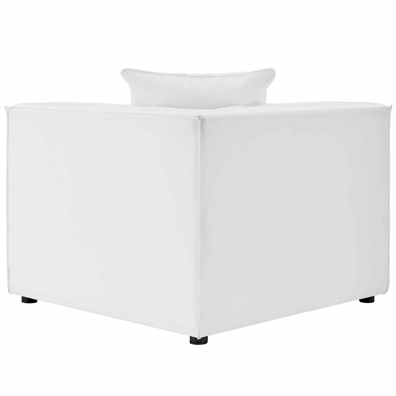 Afuera Living 10-Piece Outdoor Patio Sectional Sofa in White Fabric