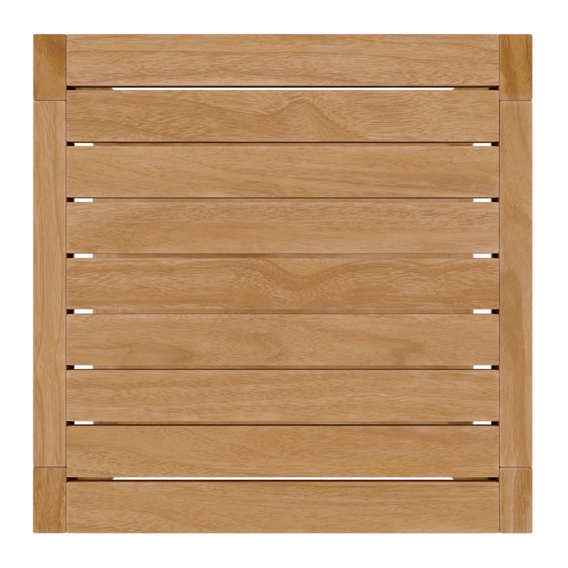 Afuera Living Teak Wood Patio Side Table in Natural Finish