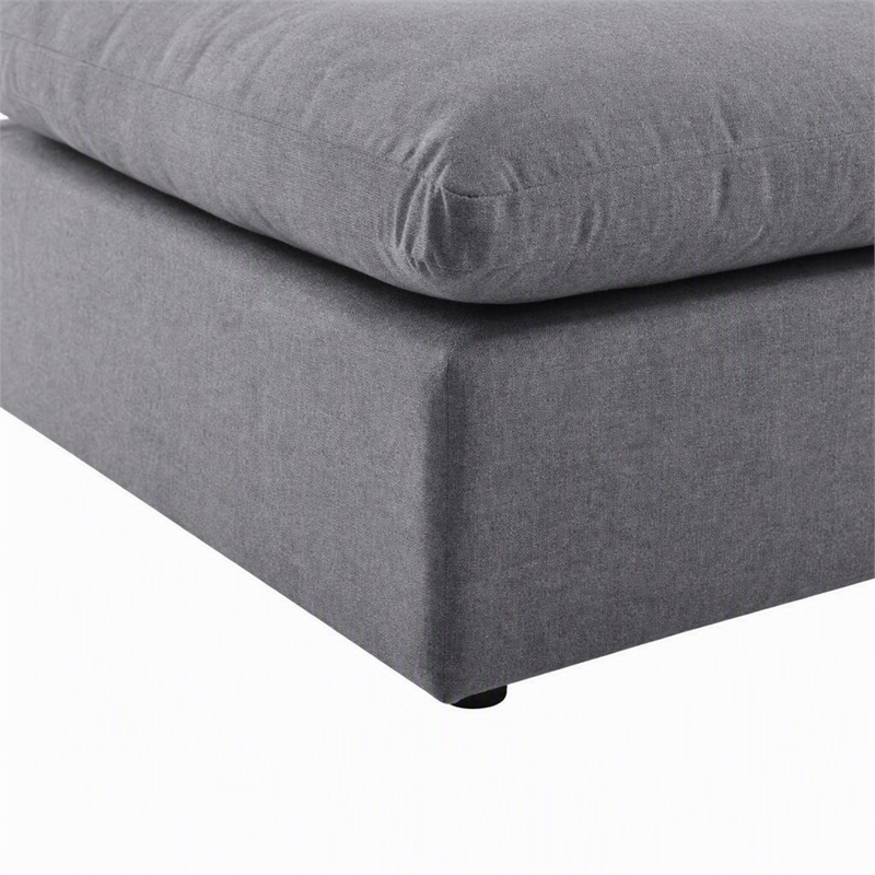 Afuera Living Modern Outdoor Patio Ottoman in Gray Finish