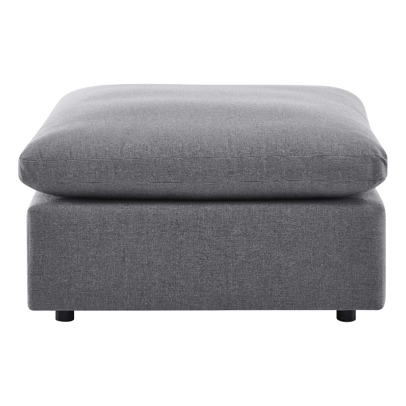 Afuera Living Modern Outdoor Patio Ottoman in Gray Finish