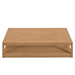 Afuera Living Rectangular Teak Patio Coffee Table in Natural Finish