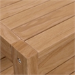 Afuera Living Rectangular Teak Patio Coffee Table in Natural Finish